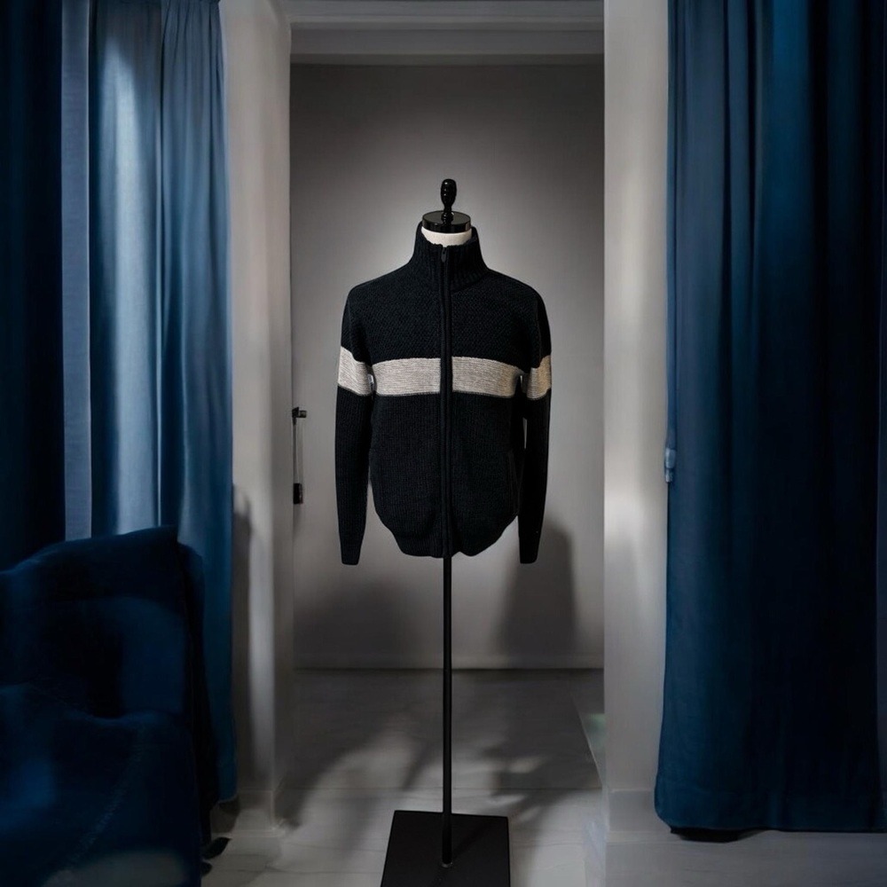 Across The Pond Zip Up Front Sweater SZ‎ MED NWT